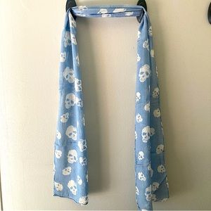 Blue Skulls Scarf